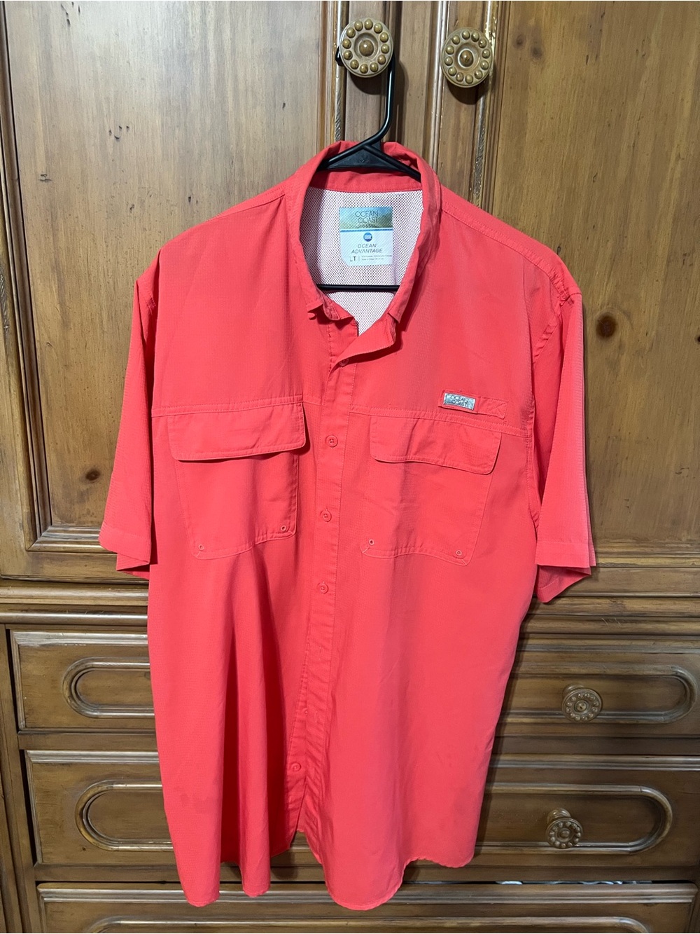 Ocean Coast Men’s coral Short Sleeve Fishing Shirt